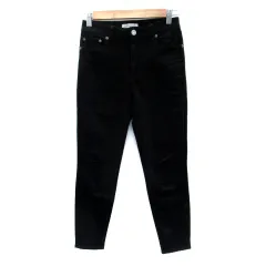 マウジー MOUSSY スキニーパンツ アンクル丈 25インチ 黒 ブラック /SM30