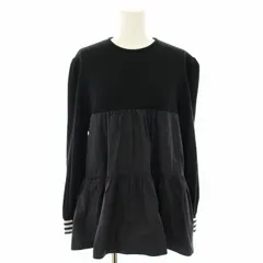 BORDERS AT BALCONY 長袖トップス　袖口フリル　黒 状態良 BORDERS at BALCONY BALLON SLEEVES TOP ボーダーズ