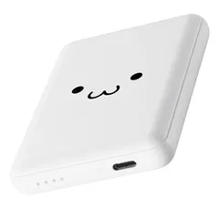 【人気商品】エレコム モバイルバッテリー 15W 5000mAh Type-C 1ポート 入出力 小型 軽量 【 iPhone15 Pixel OPPO 等対応】 しろちゃん EC-C15WF