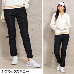 ダウンパンツ レディース ゴルフパンツ ダウン80% 暖裏起毛 裏フリース ゴルフウェア ジョガーパンツ スキニー ボア おしゃれ ボトムス アウトドア スポーツ 登山 秋冬 防寒 ldbt46 1-ブラックスキニー