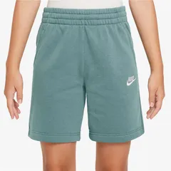 ナイキ キッズ ジュニア ショートパンツ スウェット 130-160cm 子供服 NIKE YTH NSW クラブ FT ショート LBR｜ハーフパンツ ランニングパンツ 子ども スポーツウェア 短パン 半ズボン スエット グリーン系/FD3015-017