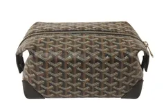 GOYARD ゴヤール ボウリング25 トイレタリーバッグ クラッチバッグ BOWLIN025TY01CL01P ブラック PVC レザー 美品 中古 4c076225のサムネイル