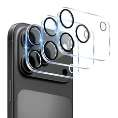 【3枚セット-国産旭硝子素材】 対応 iPhone 17 pro カメラ保護 フィルム 指紋防止 強化ガラス iphone17pro 保護カバー カメラ iphone 17pro カバー 全面保護 レンズ保護 硬度9H 耐衝撃 キズ防止 露出オーバー防止 