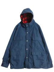 【お得なクーポン配布中!】 80s USA製 エルエルビーン ナイロン マウンテンパーカー ジャケット レディース XL メンズ M ヴィンテージ ウール ライナー付き LLBEAN 紺