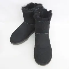 アグ UGG Mini Bailey Knit Bow ミニベイリー ボウ ショートブーツ ムートンブーツ リボン 1007980 黒 ブラック 24