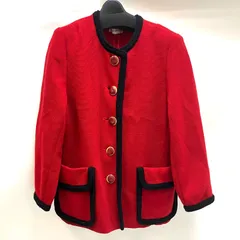 希少　イヴ・サンローラン　ヴィンテージ カーディガン　バルーンスリーブ　美品　赤 希少 イヴ・サンローラン ヴィンテージ カーディガン バルーン