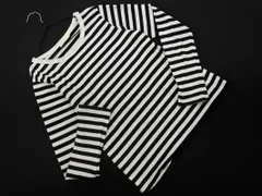 earth music&ecology アースミュージック＆エコロジー ボーダー カットソー sizeS/白ｘ黒 ■◇ レディース