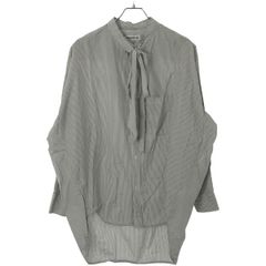 バレンシアガ　ニュースウィングシャツ　バックロゴ　シャツ　超美品 BALENCIAGA バレンシアガ 19SS バックロゴ ストライプ ニュース