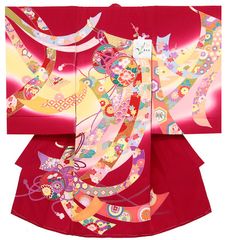 ※店舗改装後【古典新作フェア】仕立無料☆正絹京友禅工芸最高級手描き美術染☆四季花鼓几帳古典祝い文多色ボカシ染☆お祝着（10012162）