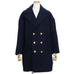 CELINE ネイビー ダブルブレストピーコート 42 （11号〜13号） 2025年最新】CELINE レディース ピーコート・ウールコートの人気