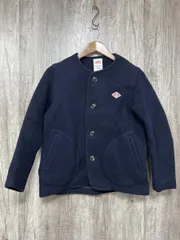 美品★ダントン ウールモッサ38ノーカラージャケット ネイビー ダントン ウールモッサノーカラージャケット ネイビー 36 新品未