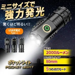 懐中電灯 led 超強力 小型 充電式 ミニハンディライト LEDライト 軽量
