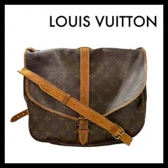 CH【LOUIS VUITTON】ソミュール 35 モノグラム ショルダー紐破損 ショルダーバッグ ブラウン/茶 ルイ ヴィトン (CH-2822)