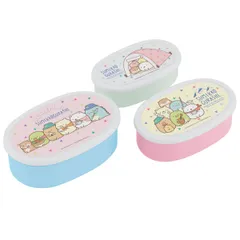 お弁当箱 シール容器 抗菌 3個入 すみっコぐらし キャンプ 子供 ランチボックス （ すみっこぐらし 弁当箱 キッズ 保存容器 デザート フルーツ 容器 小さい お弁当 弁当 子供用 幼稚園 保育園 子供用弁当箱 400ml 280ml 180ml ）