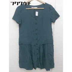 ◇ Spick and Span Noble スピックアンドスパンノーブル 半袖 膝丈 ワンピース ダークグリーン レディース  【中古】 【1109030010177】