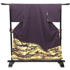 京やE010 正絹 留袖 色留袖 金箔 刺繍 年中行事絵巻 大名行列 宮中 刺繍紋 落款有り 一つ紋 正統派フォーマルの最高級！慶事にふさわしい品格 御仕立上り 婚礼 礼装 正装 リサイクル着物 色留 中古着物 ガード加工済 袷 美品 未使用 新古品