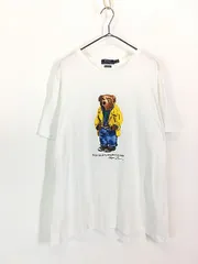 古着 Polo Ralph Lauren 「POLO BEAR」 イエロー コート ポロベア Tシャツ L 古着 