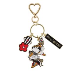 ミニーマウス キーホルダー Romero Britto キーチェイン 13cm | ロメロ・ブリット デザイン アート 正規輸入品