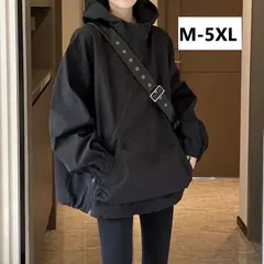 クーポンで10%OFF★アウター ジャケット レディースブルゾン レディース 裏地付き モッズコート スイングトップ ブルゾン フード付 春秋 ゆったり シンプル 無地 カジュアル 大きいサイズ かわいい LCFA037(2色M-5XL)