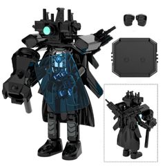 즉납 스키비디화장실 업그레이드 타이탄 카메라맨 조립식 피규어 큰 LEGO 호환 레고 블록 타이카메 미니피그 13㎝약
