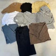 【まとめ売り】UNIQLO レディース 10点セット ボーダー 新品 リブニット 秋冬