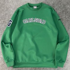 PUMA GOLF パーマゴルフ ゴルフウェア スウェットプルオーバークルー トレーナー グリーン ストレッチ 黄緑 ワッペン 刺繍 メンズ 622396