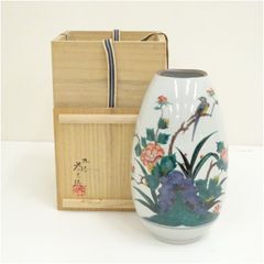 河合誓徳 釉裏紅 三喜味 花入 共箱 共布 花瓶 - メルカリ