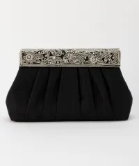 ●【訳あり】ノクチルカ　NOCTILUCA 　ビジュービーズ  サテンクラッチバッグ  3way  パーティーバッグ  結婚式 二次会  披露宴 謝恩会 演奏会 結婚式  フォーマル ミセス 大人 上品 チェーン 付き ショルダー ハンドバッグ