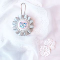 ハンドメイド　両面マタニティマーク　プリーツ　グレー　完成品