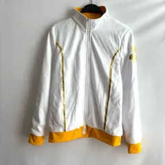 トラックジャケット　白　ホワイト　長袖　ジャージ　ゴールド　シンプル