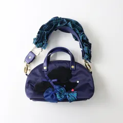 未使用 ファミリア familiar ビビィ Bibiy コラボミニバック ｜ネイビー トートバッグ プードル ストラップセット【2400014633061】