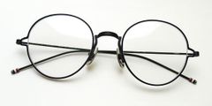 【ラウンドタイプのチタン製メガネフレーム】THOM BROWNE（トムブラウン）　TBX915-50-03 // BLK-NVY（※新品番・UEO915A-005-50）（black - navy）