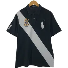 古着 ラルフローレン Ralph Lauren POLO RALPH LAUREN CLASSIC FIT ライン入り ビッグポニー 半袖 ポロシャツ メンズL相当/eaa537300
