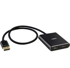 ★Loryi DisplayPort to デュアル HDMI アダプター 4K@60Hz マルチモニター スプリッター 分配器 デュアルモニター DP 1.2 to 2 HDMI Windows 対応 MST 拡張モード