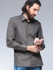 EMPORIO ARMANI (エンポリオアルマーニ) オールオーバージャガードロゴ コットンシャツのサムネイル