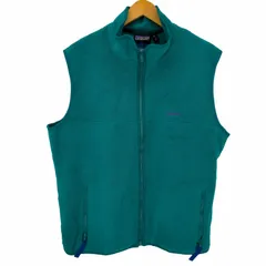 パタゴニア patagonia 25571 80S~90S  USA製 ロゴ刺繍 フリースベスト メンズ import：XL 