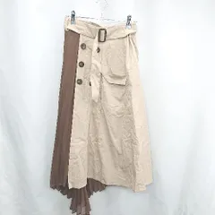 ◇ ⊂ ◎ AZUL BY MOUSSY アズール バイマウジー ひざ丈 フレア スカート サイズS ブラウン レディース E  【1501230036955】のサムネイル