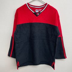90s RUSSELL ATHLETIC スウェット プルオーバー フリース スワジランド製 SWAZILAND バイカラー レッド/ブラック【メンズM】