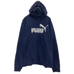 PUMA プリントスウェット パーカー キッズ XXL ネイビー プーマ ロゴ スポーツ プルオーバー 古着卸 アメリカ仕入 a611-8666のサムネイル