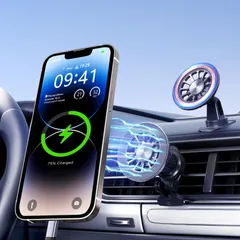 【特価商品】カー用品 車載スマホホルダー iPhone N52磁石超強磁力 15 360度回転 携帯ホルダー 14 スマホスタンド 車 13 車 12 全車種対応 粘着ゲル吸盤＆送風口兼用 Pro 2in1 0.1秒吸着 Max 片手操作 Xperia 車載ホ