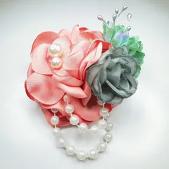 コサージュ 卒園式　卒業式　入園式入学式 結婚式 発表会 ＊フォーマルコサージュ＊パールブローチc17