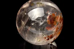 【１点物】希少内包 ライモナイト＆マーカサイトインクォーツ 21.5mm 丸玉(台座なし) スフィア パワーストーン 天然石 _PB9603