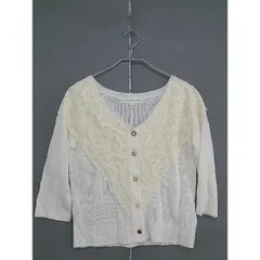 ◇ MERCURYDUO マーキュリーデュオ 長袖 ニット カーディガン サイズF オフホワイト アイボリー レディース  【中古】 【1206090001340】