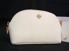 ■美品■ TORY BURCH トリーバーチ レザー ポーチ マルチケース 小物入れ レディース ホワイト系 DE5445