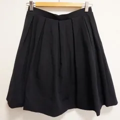 #anc  マッキントッシュフィロソフィー MACKINTOSHPHILOSOPHY スカート 38 黒 タック フレア 日本製レディース [788701]