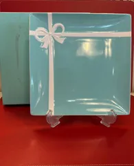 Tiffany & Co. ターコイズ リボンプレート 2枚セット(未使用品) 0413f1239.jpg