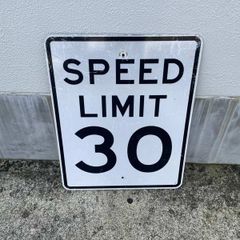 ヴィンテージ 看板 [HR-6] SPEED LIMIT30マイル 速度制限 ストリートサイン アメリカン雑貨 ロードサイン ガレージ