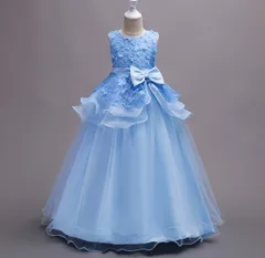 好評　花びらふんわりロング　キッズドレス