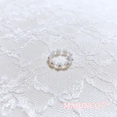 ミニフラワービーズリング／ゴールド(NO.410)