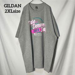 【GILDAN】医療研究 企業ロゴ ALPHA-1 FOUNDATION 希少疾患 Rare Disease両面プリント　オーバーサイズ　希少サイズ　半袖Tシャツ　2XL US古着